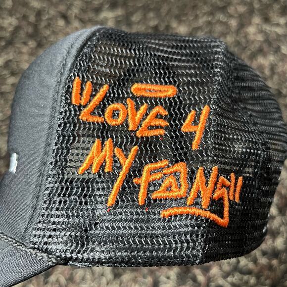 Rod Wave Smiley Face "Love 4 My Fans" Trucker Hat Summer Black SnapBack New - Picture 6 of 9